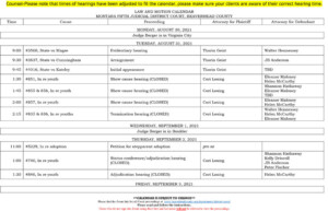 5Th District Court Calendar