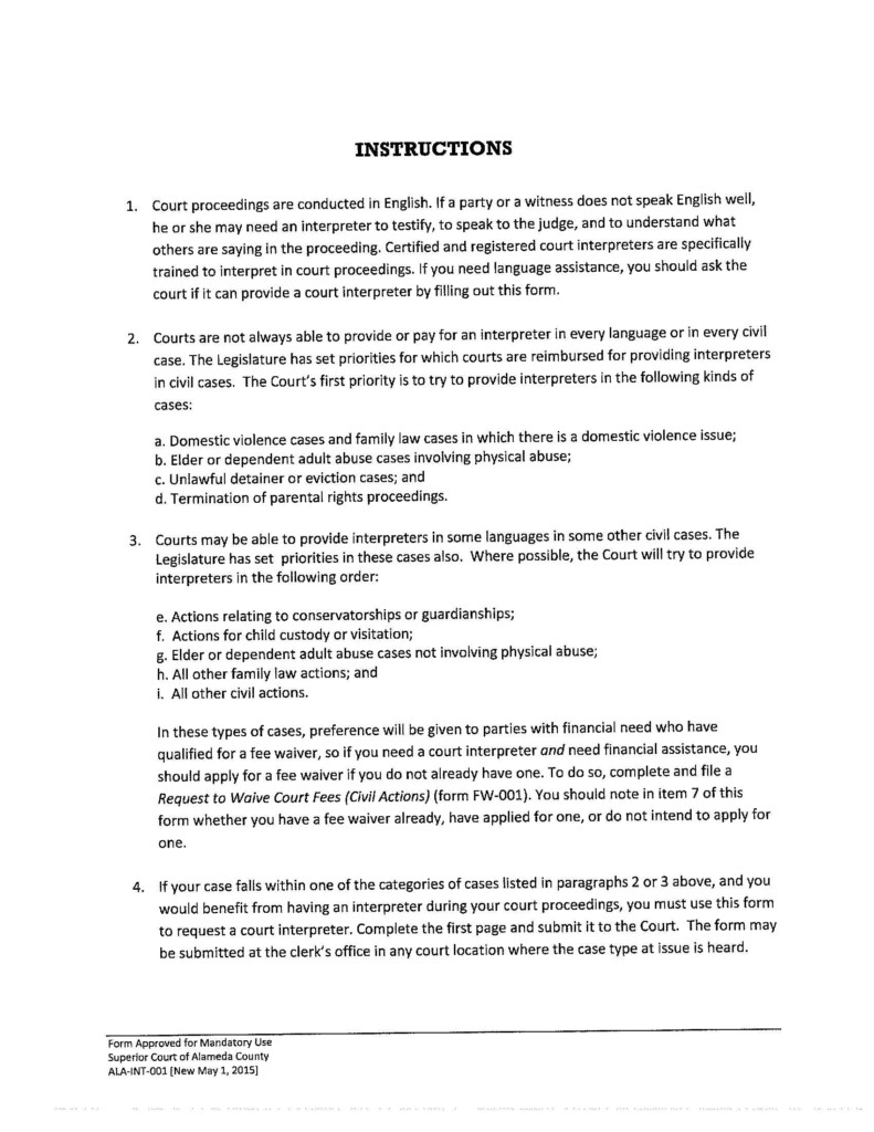 Alameda County Probate Court Forms CountyForms