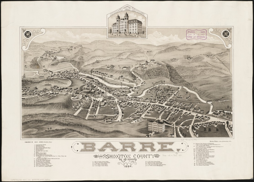 Barre Washington County Vt Norman B Leventhal Map Education Center