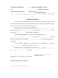 Consent Judgment Louisiana Fill Online Printable Fillable Blank
