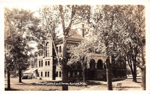 D12 Gaylord Michigan Mi Real Photo RPPC Postcard C30s Otsego COunty 