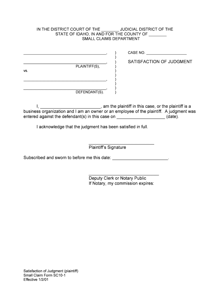District Court Kootenai County Idaho Form Fill Out And Sign 