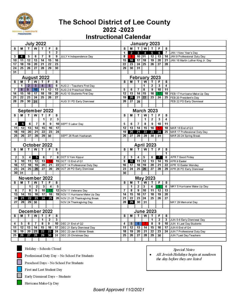 Lee County School District Calendar 2025 2026 A Comprehensive Overview
