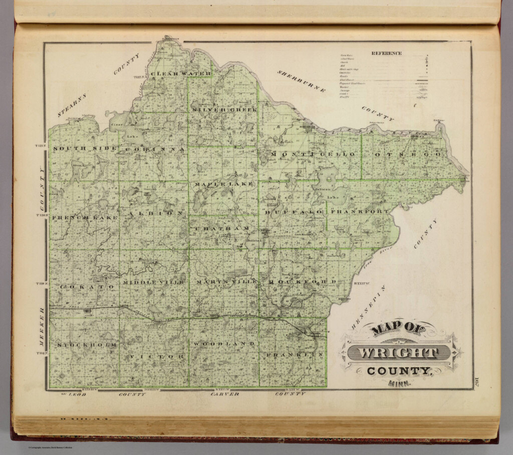 Map Of Wright County Minn David Rumsey Historical Map Collection