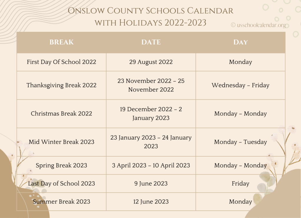 Onslow Court Calendar Nady Tallou