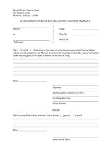Ravalli County Justice Court Fill Online Printable Fillable Blank