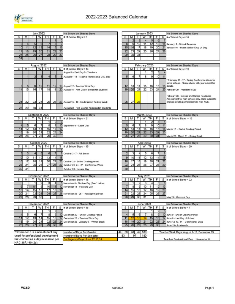 Washoe County Court Calendar Customize And Print