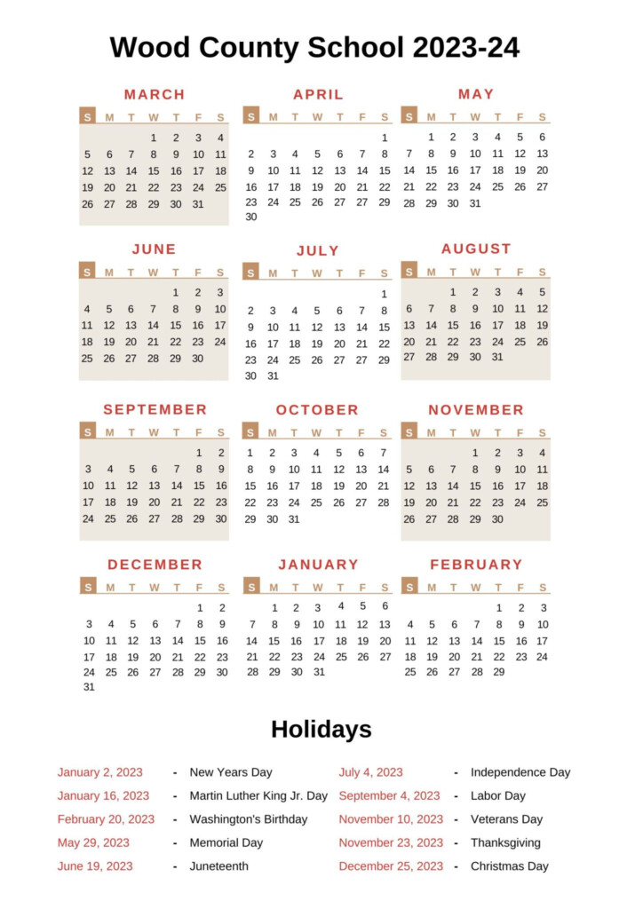 Wood County School Calendar 2025 2025 Joice Madelle